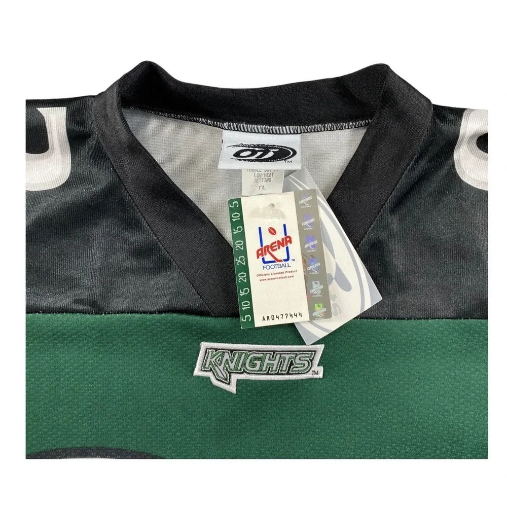 Vintage AK Knights Jersey Arena Football #02 OT Sports‎ Youth L Green Black NWT